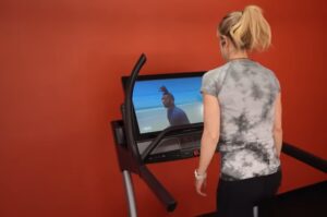 Treadmill with tv